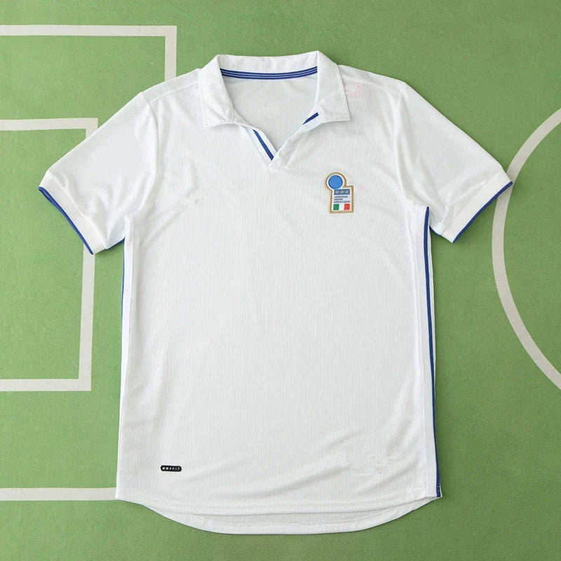 1998 Italy Home White Retro Football Jersey Football – Back View