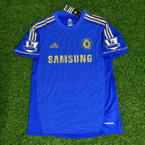 2012/13 Chelsea Home Blue Retro Football Jersey – Eden Hazard – Front View