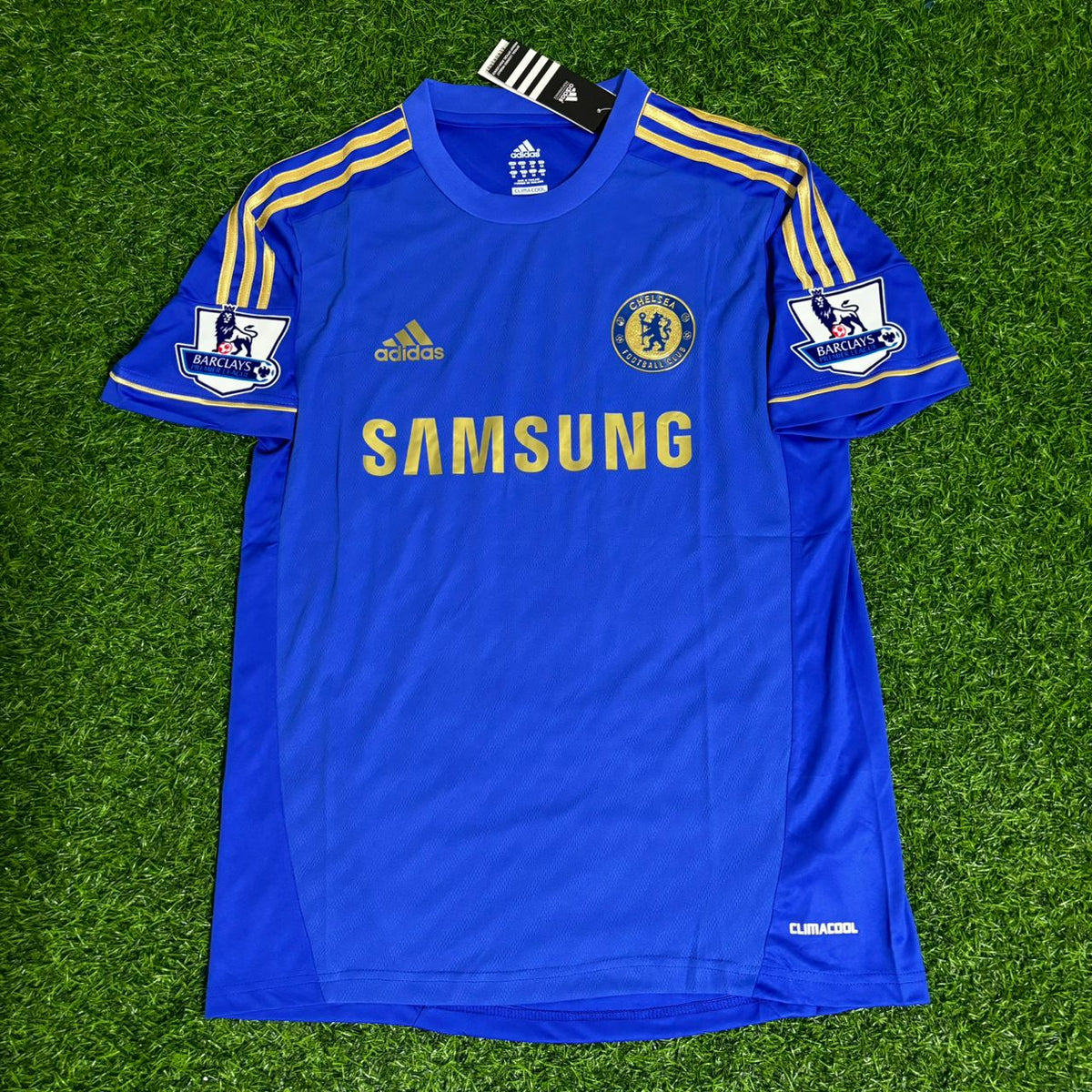 Eden Hazard Chelsea 2012 2013 Home Blue Retro Football Jersey – Front View