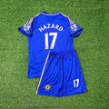 Chelsea 2012/2013 Kids Home Blue Retro Football Jersey – Eden Hazard – Back View