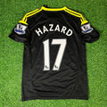 2012 Eden Hazard Chelsea 2013 Black Blue Retro Football Jersey – Back View
