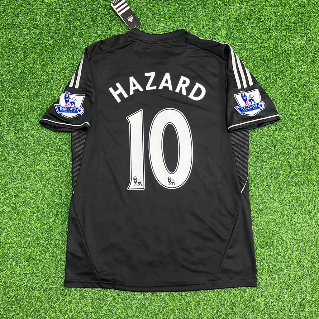 2013/14 Eden Hazard Chelsea Black Retro Football Jersey – Back View