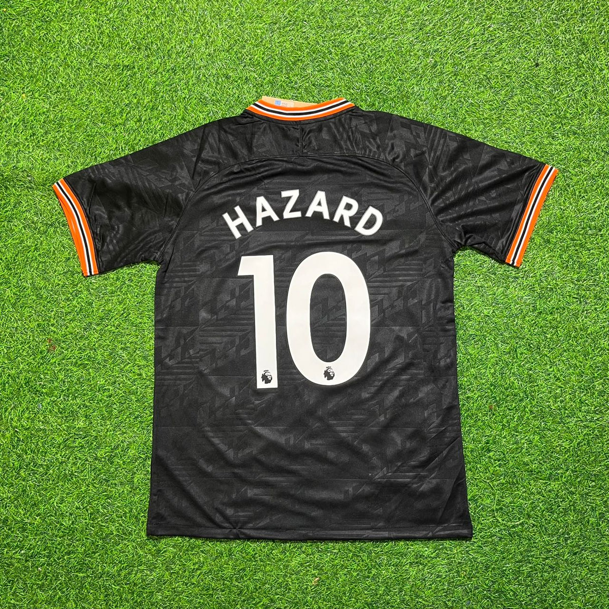 Chelsea 2019/2020 Away Black Retro Football Jersey – Eden Hazard 10- – Back View
