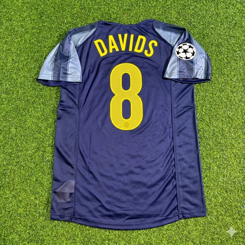 2004/05 Edgar Davids #8 Inter Milan Retro Football Jersey – Back View