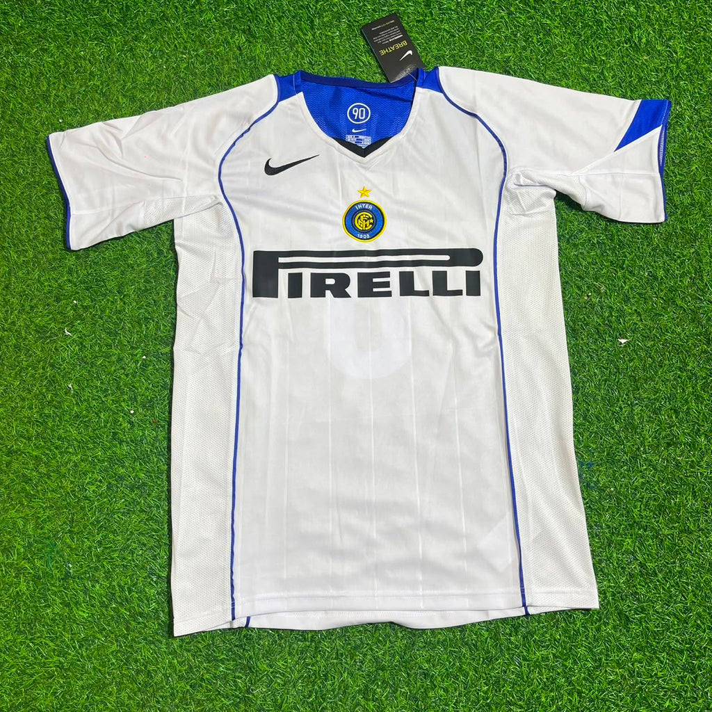 2004/05 Edgar Davids Inter Milan Retro White Football Jersey – Front View