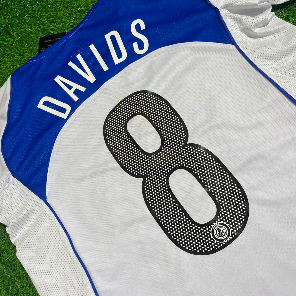 2004/05 Edgar Davids Inter Milan Retro White Football Jersey – Detailed View