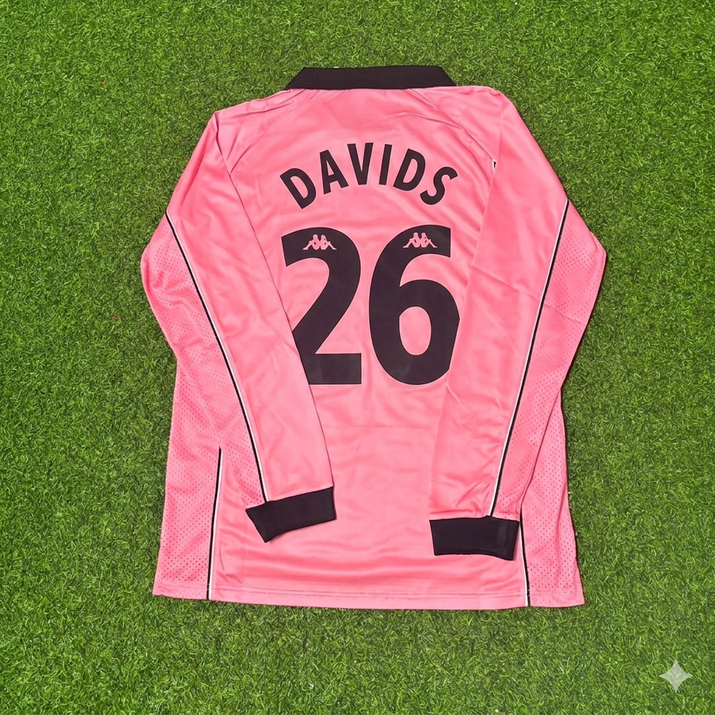 1995 Edgar Davids #26 Juventus Pink Football Jersey – Back View
