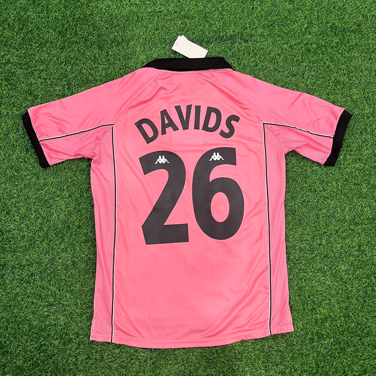 Edgar Davids – Juventus 1996/98 Retro Pink Kit Jersey – | | – Back View