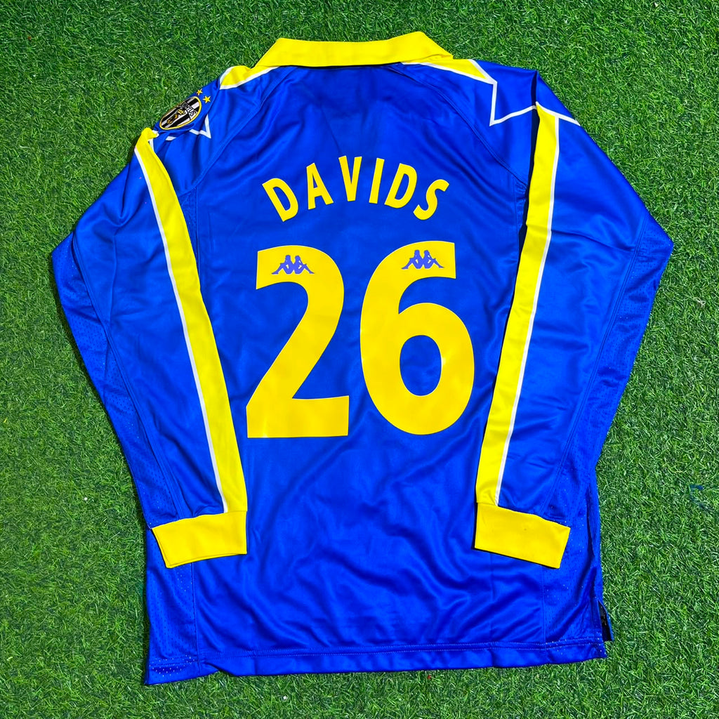 Edgar Davids Juventus 1997–1998 Long Sleeve Retro Football Jersey – Back View