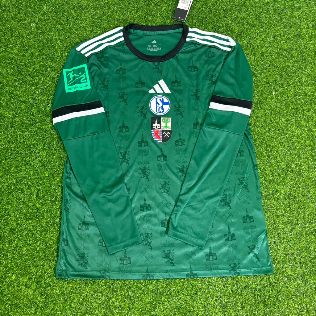 Schalke 04 Long Sleeve Gelsenkirchen Special Edition Football Jersey – Edin Dzeko 10- – 4
