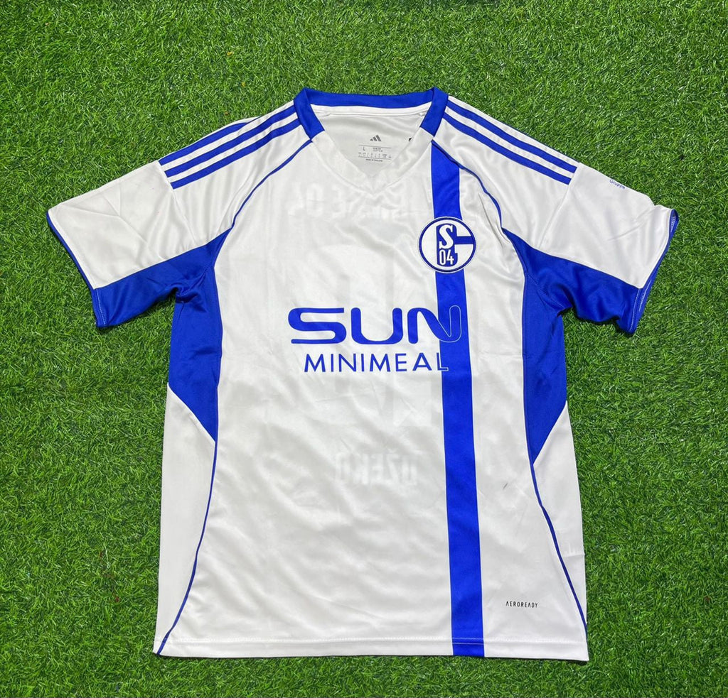Schalke 04 White New Season Football Jersey – Back View