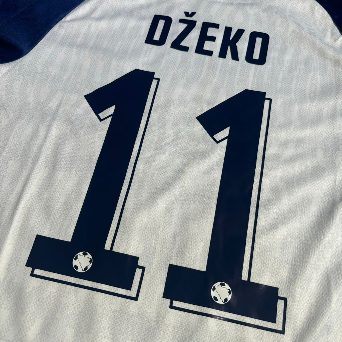 Edin Džeko Bosnia and Herzegovina 2026 World Cup White Football Jersey – Detailed View