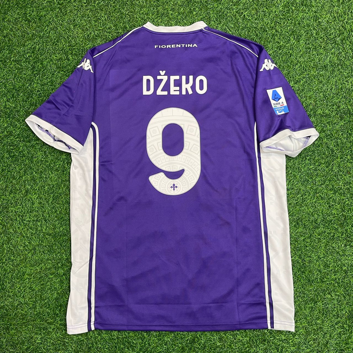 2025/26 Edin Džeko Fiorentina Home Football Jersey Collection – Back View