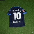 Schalke 04 Retro Away Heimtrikot Rot Fußball – Edin Dzeko – Back View