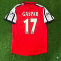 Arsenal 1999/02 Red White Retro Jersey – Eduardo César Gaspar #17 – Back View