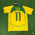 2004 Eduardo César Gaspar 11 Brazil 2006 Retro Football Jersey – Back View