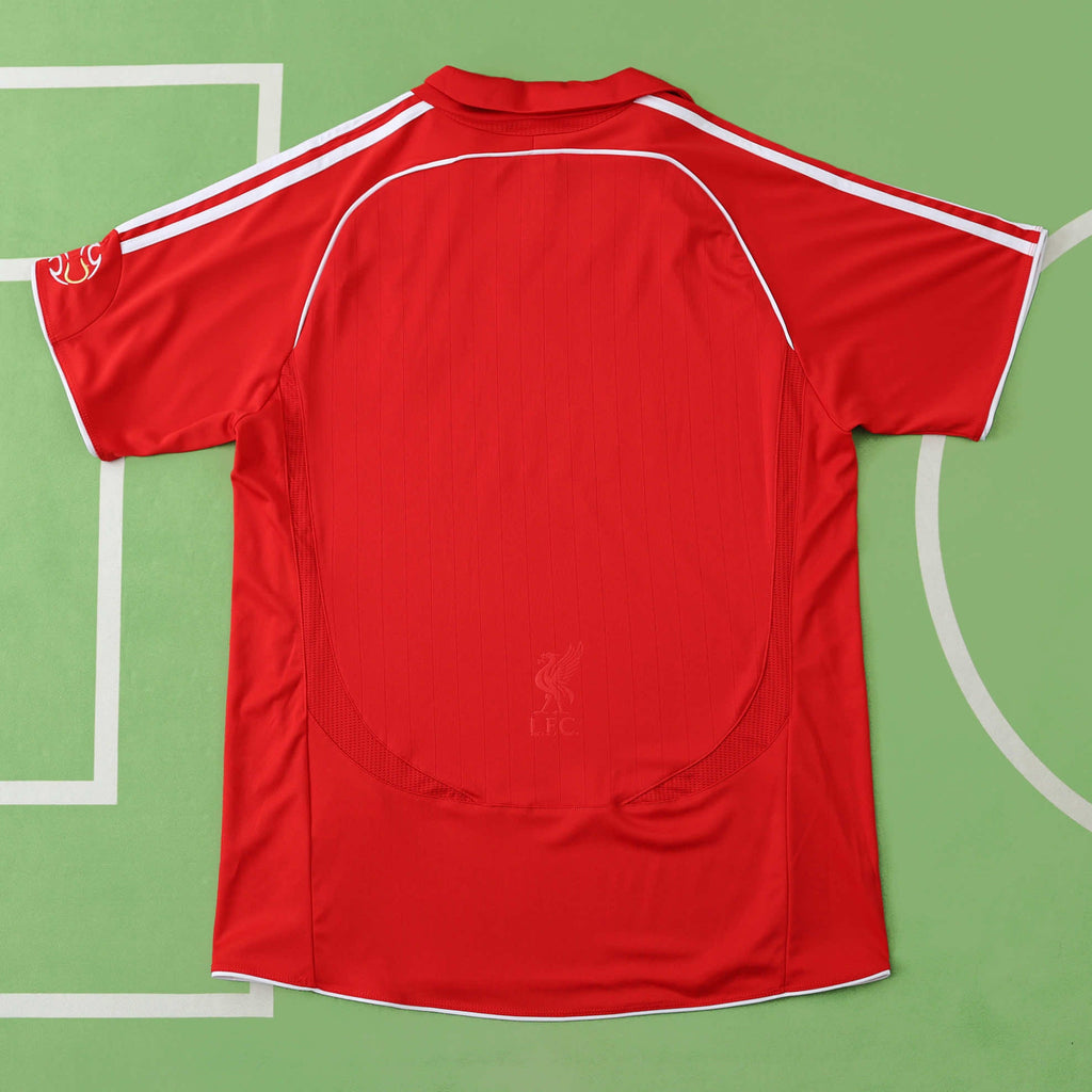2006 Liverpool 2008 Season Premier League Red Retro Football Jersey – Detailed View