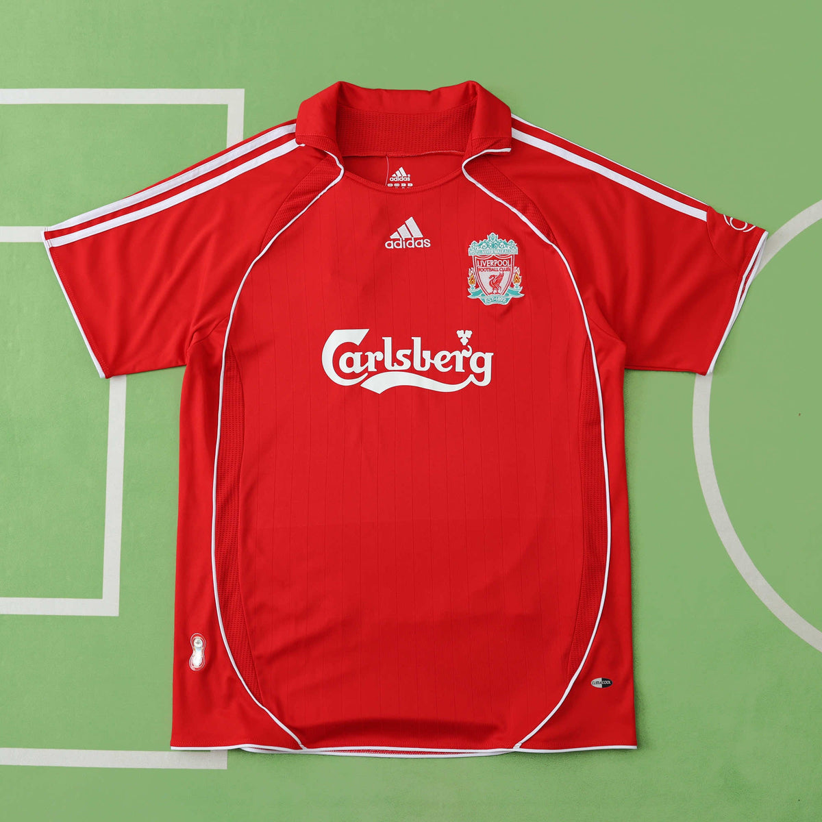 2006 Liverpool 2008 Season Premier League Red Retro Football Jersey – Front View