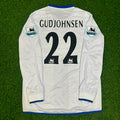 Eidur Gudjohnsen 22 Chelsea Away 2004 Retro White Long Sleeve Jersey Kit – Back View