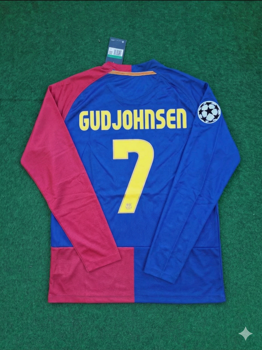 Barcelona 2009 Champions League Final Retro Jersey – Eidur Gudjohnsen – Back View