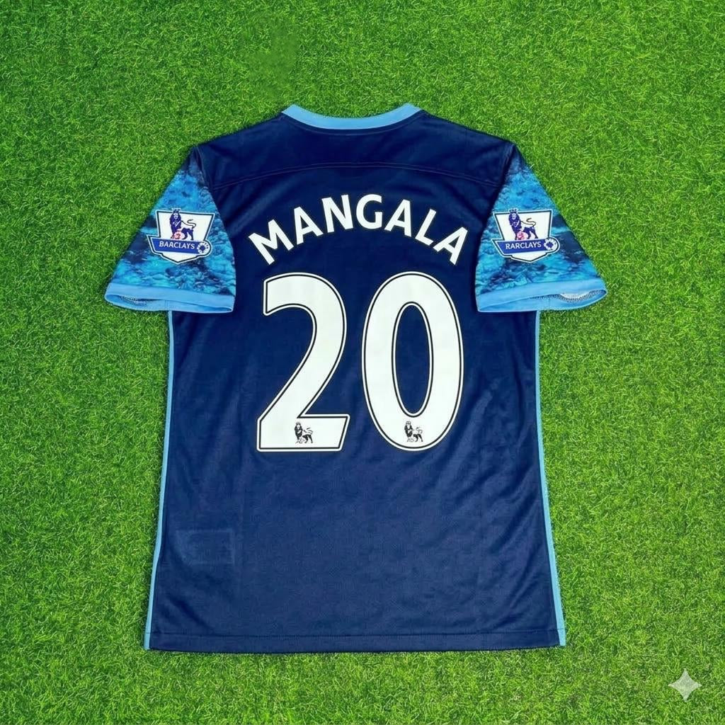 2016 Eliaquim Mangala 20- Manchester City 2017 Season Retro Football Jersey – Back View