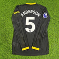 Elliot Anderson #5 Manchester City 2026/2027 New Season Away Black Long Sleeve Jersey – Back View
