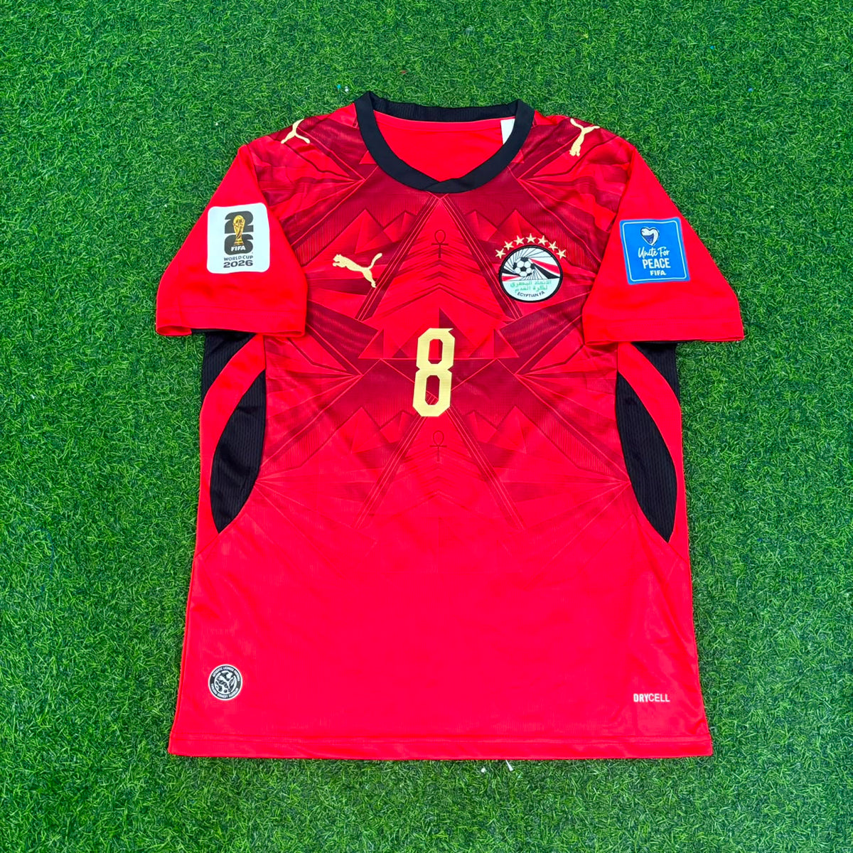 Emam Ashour Egypt 2026 World Cup Home Football Jersey – Front View
