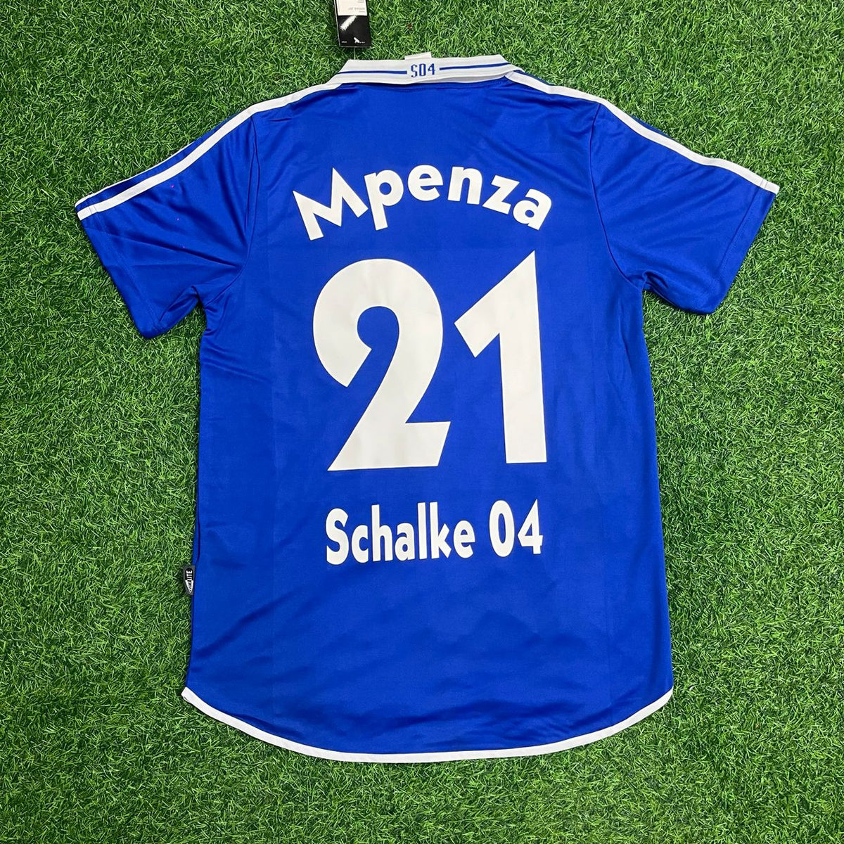 2000 Émile Mpenza Schalke 04 2002 Retro Football Jersey – Back View