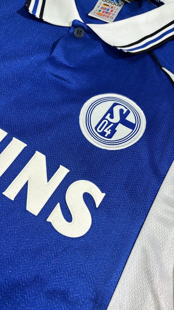 Schalke 04 2000 Long Sleeve Retro Football Jersey – Émile Mpenza – 4
