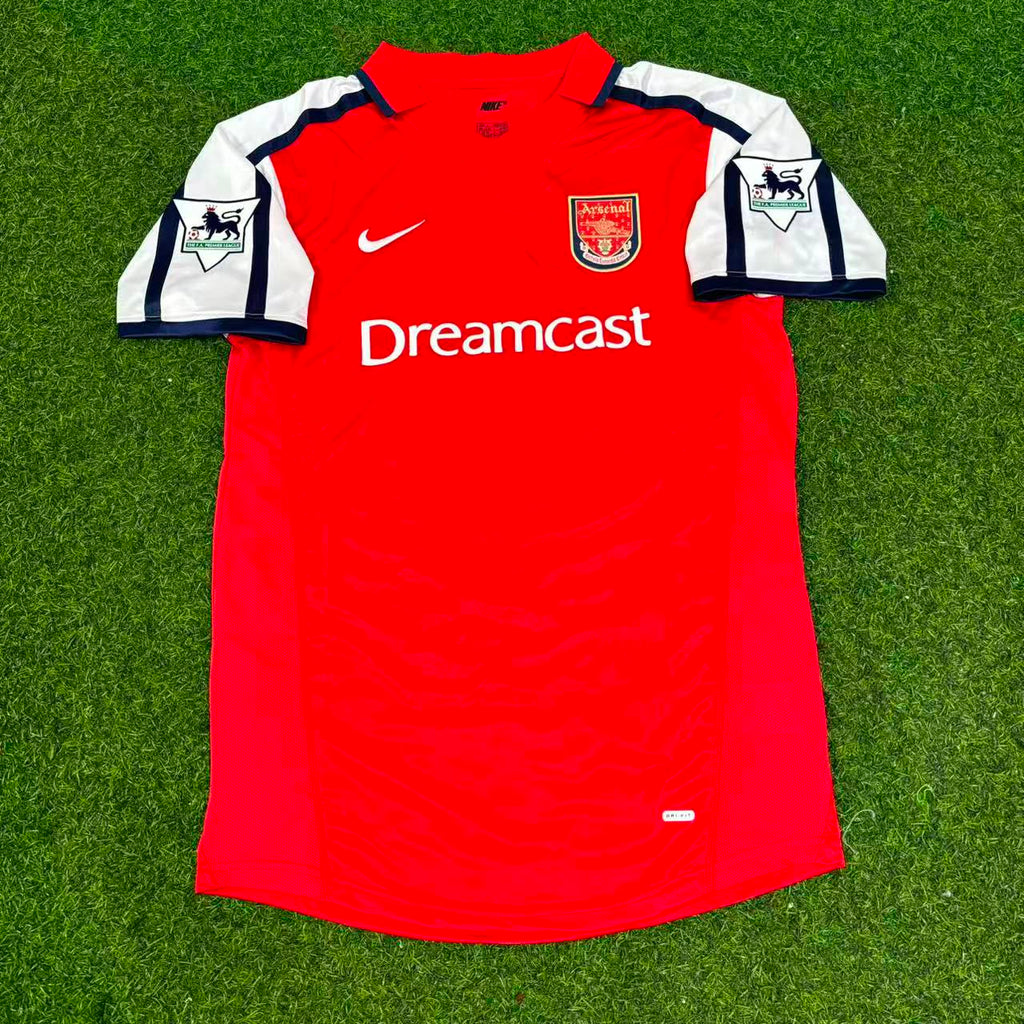 Arsenal 1999/02 Red White Retro Jersey – Emmanuel Petit #17 – Front View