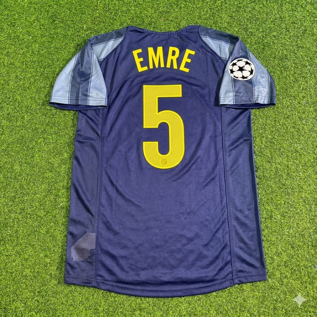 2004/05 Emre Belezoğlu #5 Inter Milan Retro Football Jersey – Back View
