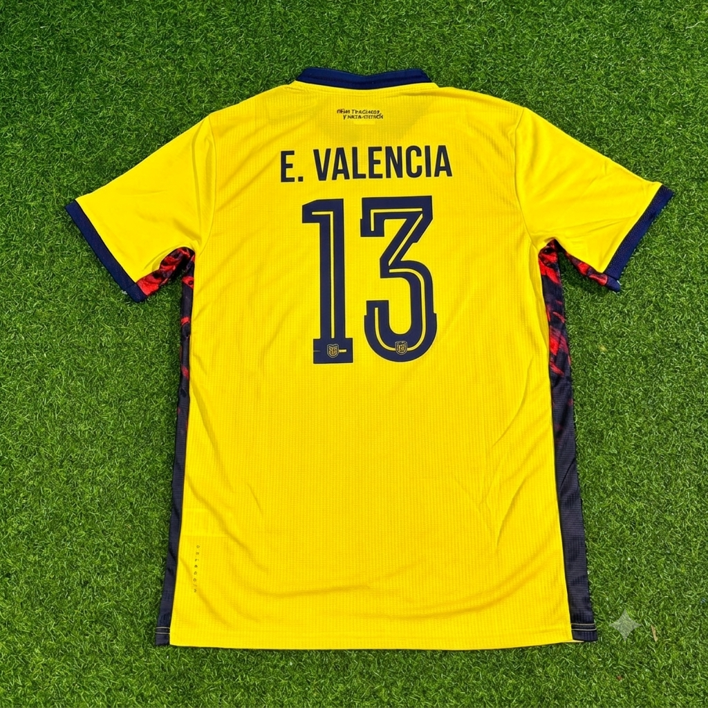 Enner Valencia #13 Ecuador 2026 World Cup Football Jersey – Back View