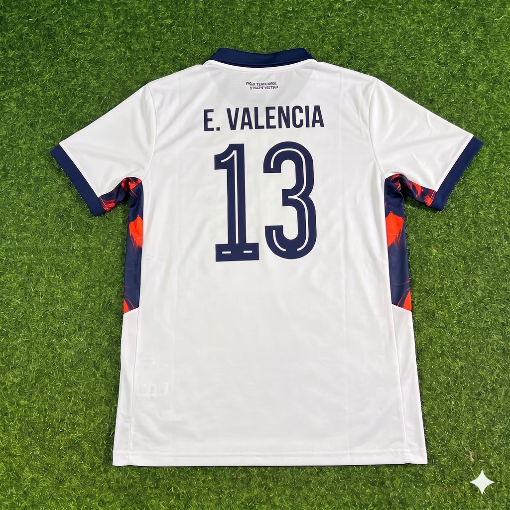 Enner Valencia #13 Ecuador 2026 World Cup White Football Jersey – Back View