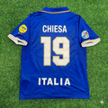 Italy EURO 1996 Blue Retro Soccer Kit Jersey Shirt – Enrico Chiesa #19 – Back View