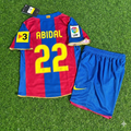 Barcelona 2007/2008 Retro KIDS Football Jersey – Éric Abidal 22- – Back View