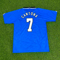 Manchester United 1996/1997 Blue Retro Football Jersey – Eric Cantona – Back View