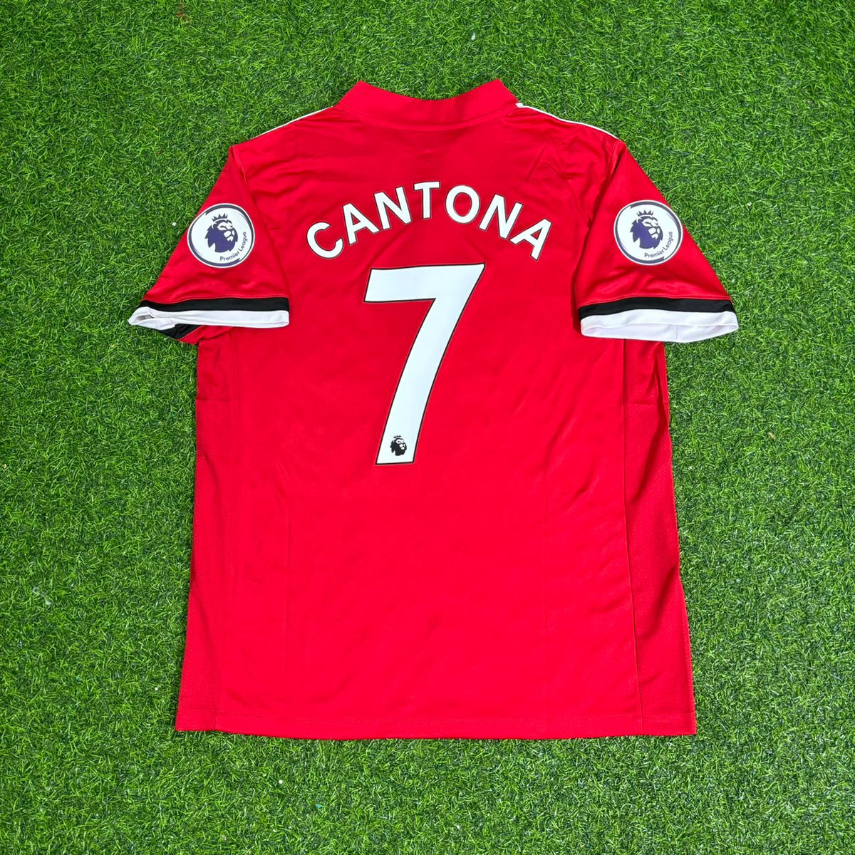 Eric Cantona Manchester United Red Retro Football Jersey – Back View