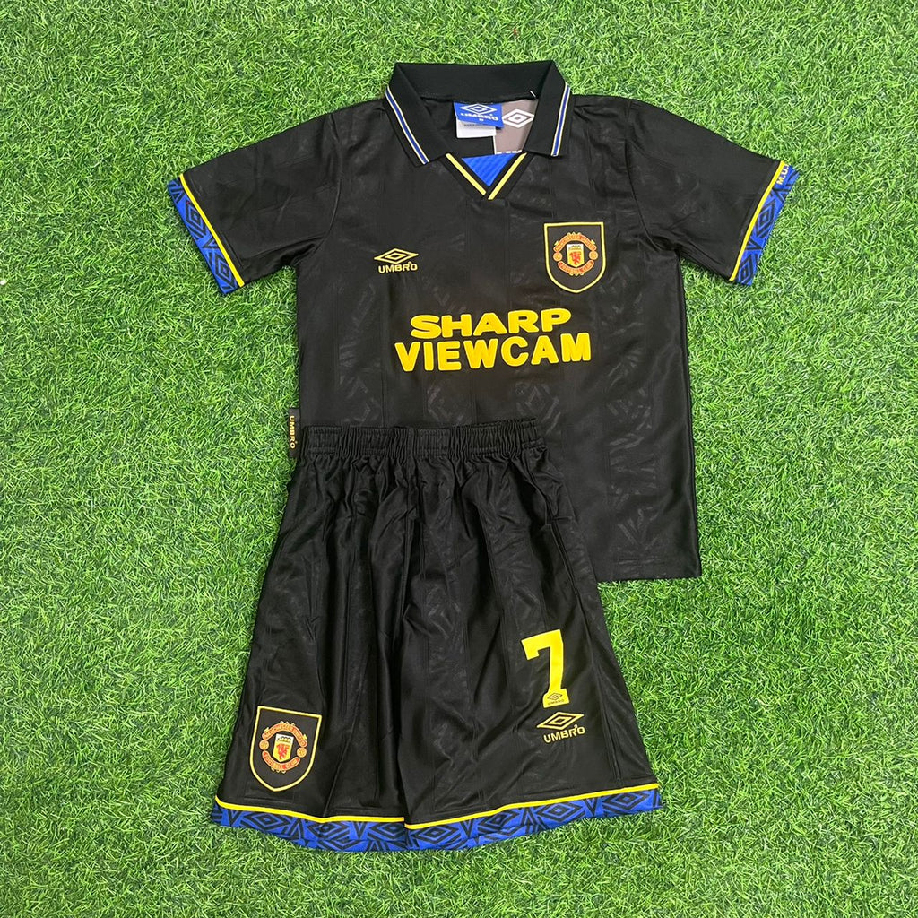Eric Cantona Manchester United Retro Kids Football Jersey – Front View