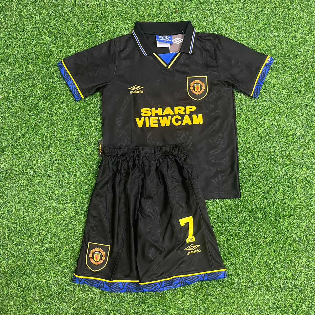 Eric Cantona Manchester United Retro Kids Football Jersey – Front View