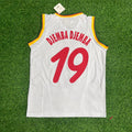 Eric Djemba-Djemba Cameroon 2002 AFCON Sleeveless Retro Football Jersey – Back View