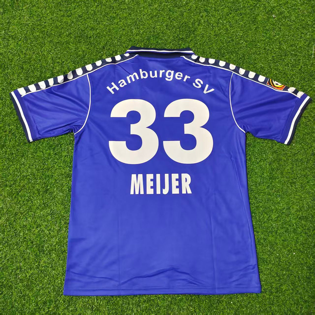 Erik Meijer Hamburger SV 2000-2001 Retro Heimtrikot Rot – Back View