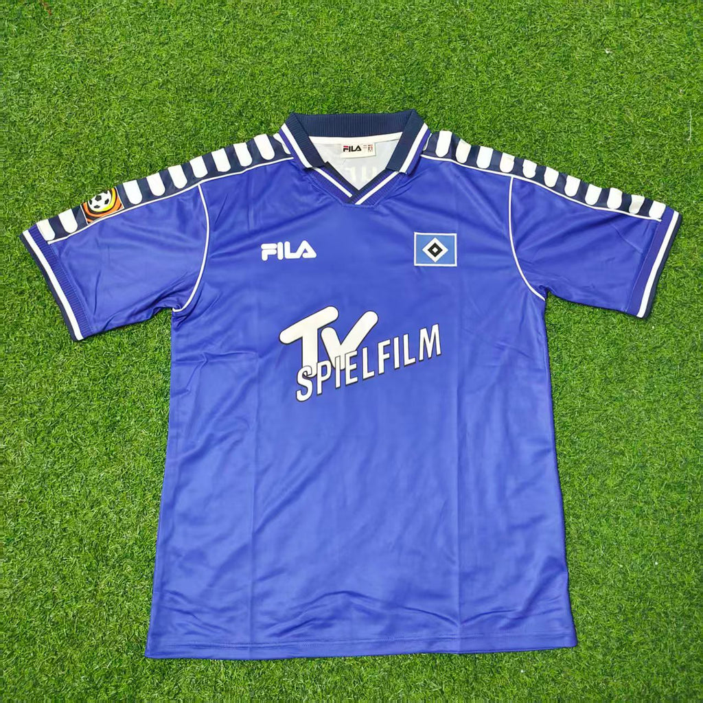 Erik Meijer Hamburger SV 2000-2001 Retro Heimtrikot Rot – Front View