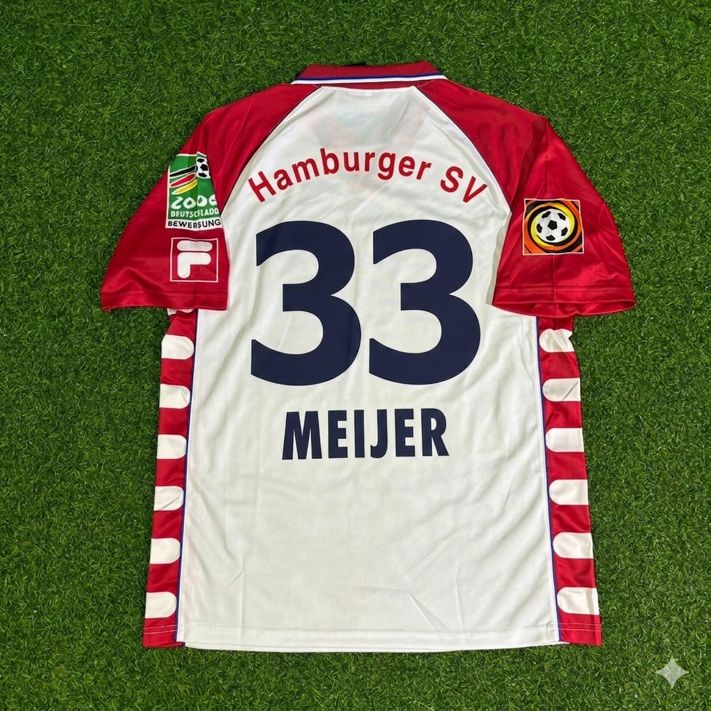 Erik Meijer #33 Hamburger SV Heim Retro Fußballtrikot Jersey – Back View