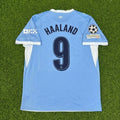 Erling Haaland #9 Manchester City 2026-27 Home New Season Champions League Patch Jersey – Back View