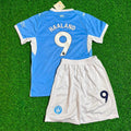 Erling Haaland Kids Children Football Jersey Set – Back View