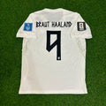 Erling Braut Haaland #9 Norway 2026 World Cup White Football Jersey – Back View