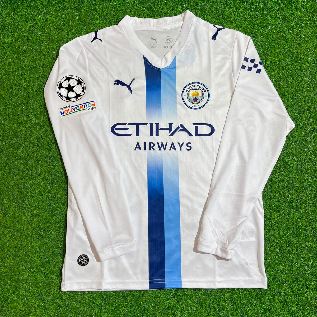 Erling Haaland #9 Manchester City 2026-27 Third New Season Long Sleeve Champions League Patch Jersey – Front View