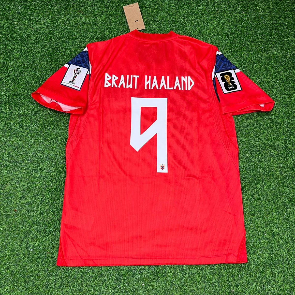 Erling Haaland #9 Norway 2026 World Cup Home Football Jersey – 4