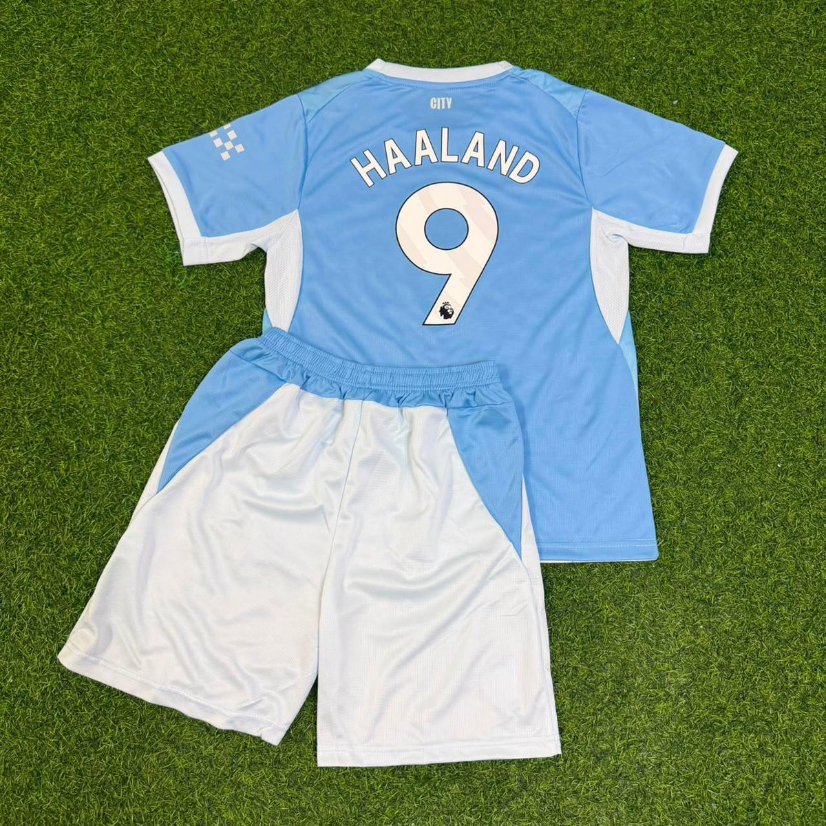 Erling Haaland Manchester City 2026-27 Home New Season Kids Jersey – Back View