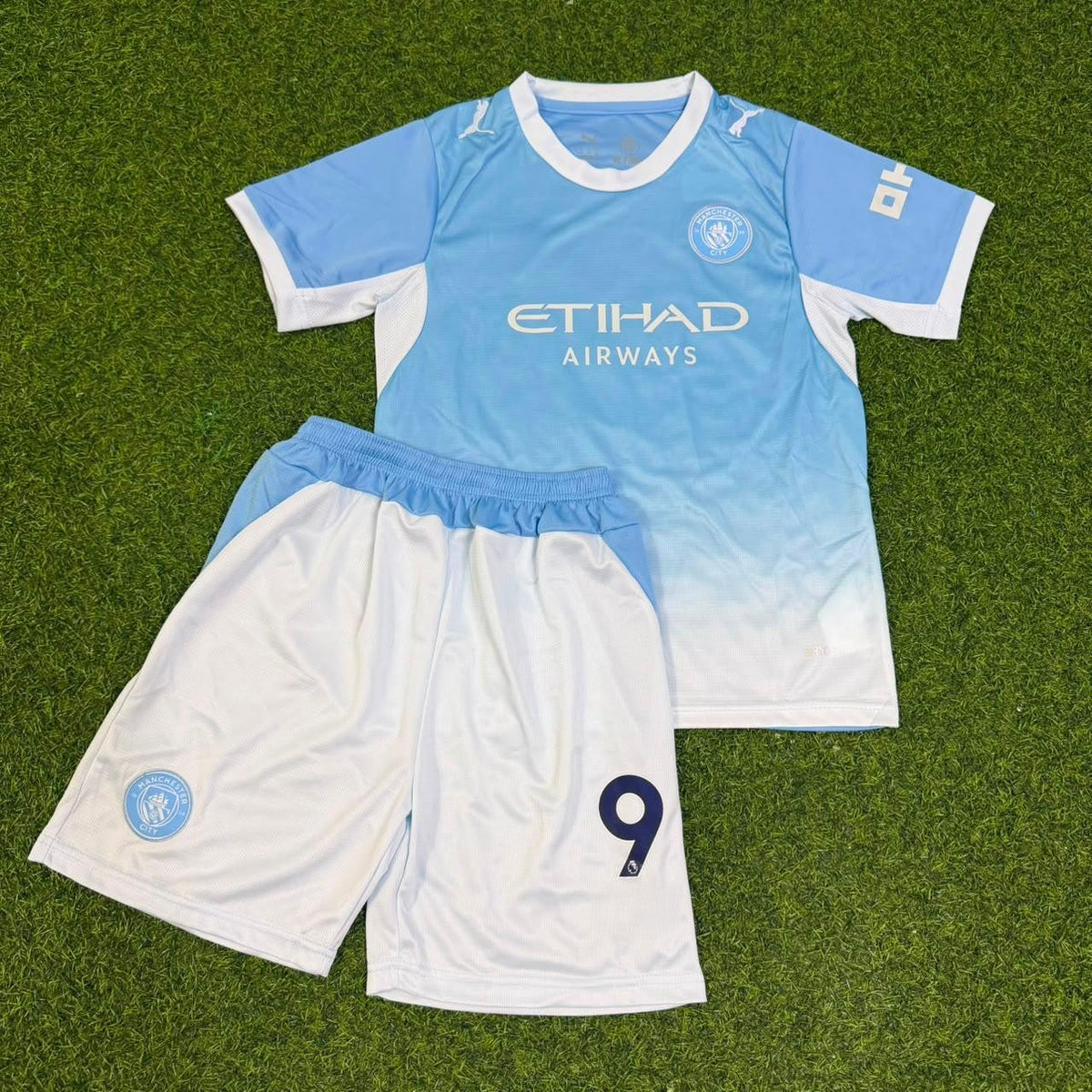 Erling Haaland Manchester City 2026-27 Home New Season Kids Jersey – Front View